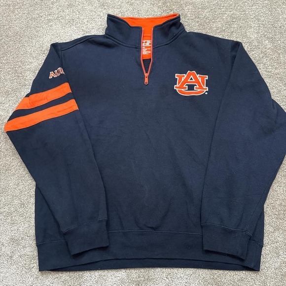 Auburn University Tigers E5 1/4 Zip Pullover Sweatshirt XL - Picture 1 of 7